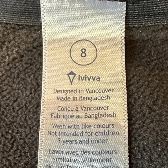 Ivivva by Lululemon Discontinued Line Kids Black Utility Jacket size 8 - Picture 4 of 7